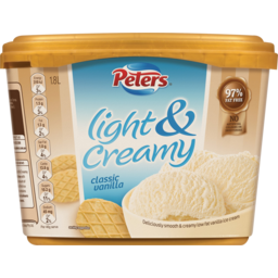 Photo of Peters Light & Creamy Classic Vanilla Ice Cream 1.8l