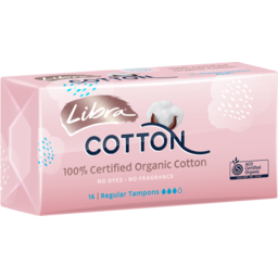 Photo of Libra Cotton Tampons Reg 16 Pack