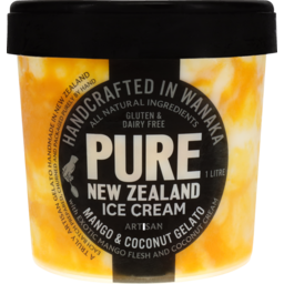 Photo of Pure NZ Gelato Mango & Coconut 1L