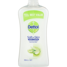 Photo of Dettol Antibacterial Liquid Hand Wash Aloe Vera And Vitamin E Refill 950ml