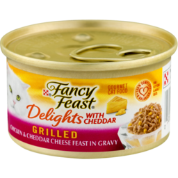 Photo of Fancy Feast Adult Delights With Cheddar Chicken & Cheddar Cheese Feast In Gravy Grilled Wet Cat Food 85g