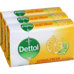 Photo of Dettol Citrus Fresh Bar Soap 100g 3 Pack 3.0x100g