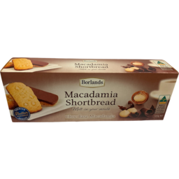 Photo of Borlands Choc Base Macadamia Shortbread