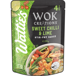 Photo of Wattie's Wok Creations Stir-Fry Sauce Thai Sweet Chilli & Lime 210g