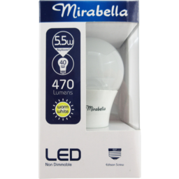 Photo of Mirabella Led Non Dimmable Warm White Edison Screw 470 Lumens Light Globe Single Pack