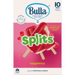 Photo of Bulla Raspberry Splits Ice Creams 10 Pack 750ml
