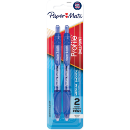 Photo of Paper Mate Profile Retractable m Ballpoint Pen Blue - Pack Of 2