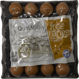 Photo of Quail Valley Free Range Eggs Mixed Grade Tray 20 Pack 