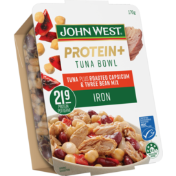 Photo of JOHN WEST TUNA PROTEIN ROASTED CAPSICUM AND 3 BEAN MIX