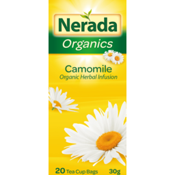 Photo of Nerada Organics Camomile Herbal Infusion Tea Bags 20 Pack 30g