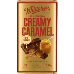 Photo of Whittakers 33% Cocoa Creamy Caramel Chocolate Block 250g