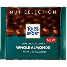 Photo of Ritter Chocolate Dark Whole Almonds 100g