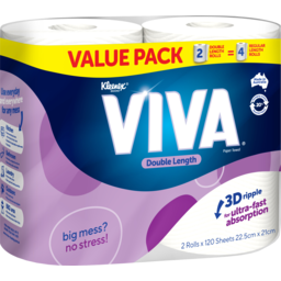 Photo of Viva Double Length White Paper Towel 2pk