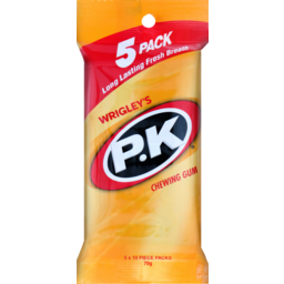 Photo of Pk Wrigley's P.K Chewing Gum 5x10 Pieces Packs 70g