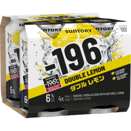 Photo of Suntory -196 Double Lemon Can 6% 330ml 4 Pack