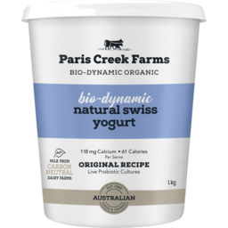 Photo of Paris Creek Farms Organic Bio Dynamic Natural Swiss Yogurt 1kg