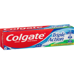 Photo of Colgate Triple Action Toothpaste, 110g, Original Mint, With Extra Micro Cleaning Minerals 110g