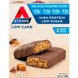 Photo of Atkins Low Carb Sea Salt Caramel Crisp Bars 5 Pack