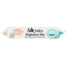 Photo of Silk Baby Wipes Plastic Free & Fragrance Free 80 Pack