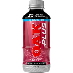 Photo of Oak Plus Protein Berry Flavoured Milk No Added Sugar 500ml