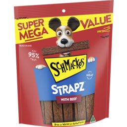 Photo of Schmackos Strapz Dog Treat Beef 1kg Bag 1kg
