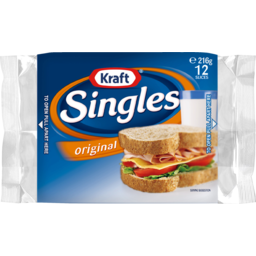 Photo of Kraft Singles Original Cheese Slices 12 Pack 216g