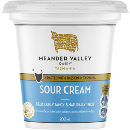 Photo of Meander Valley Dairy Sour Cream 200ml