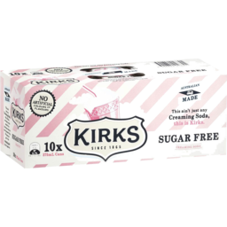 Photo of Kirks Cream Soda Sugar Free 10x375ml