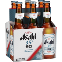 Photo of Asahi Super Dry 3.5% 6 X 330ml Bottles 6.0x330ml