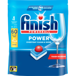 Photo of  Finish Power Dishwashing Tablets Lemon Sparkle 60 Pack