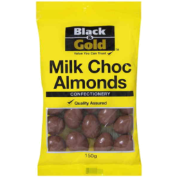 Photo of Black And Gold Milk Chocolate Almonds
