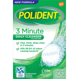Photo of Polident Fresh Active Express Denture Cleanser Tablets 36 Pack