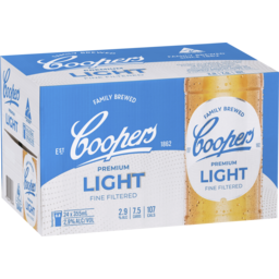 Photo of Coopers Premium Light Bottles 24x355ml