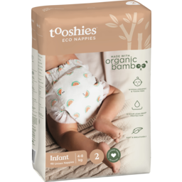 Photo of Tooshies Eco Nappies With Organic Bamboo Size 2 Infant 4-8kg