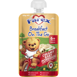 Photo of Farex Breakfast On The Go Creamy Baby Porridge With Apple 6+ Months Mashed Baby Food Pouch 120g