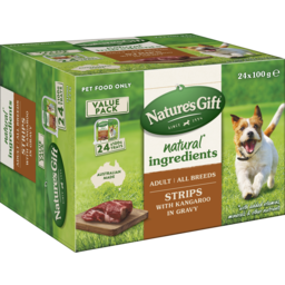 Photo of Nature's Gift Strips With Kangaroo In Gravy Adult Wet Dog Food