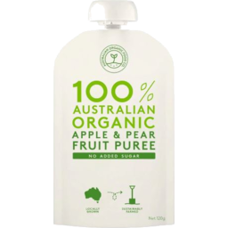 Photo of Australian Organic Food Co Fruit Puree Apple & Pear 120G