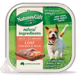 Photo of Nature's Gift Loaf Chicken & Duck Wet Dog Food 100g
