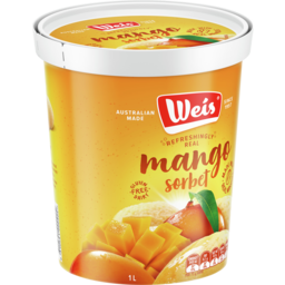 Photo of Weis Ice Cream Sorbet Mango 1L 