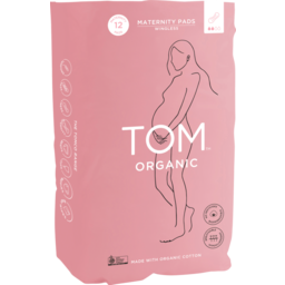 Photo of Tom Organic Maternity Pads With Organic Cotton 12 Pack 12