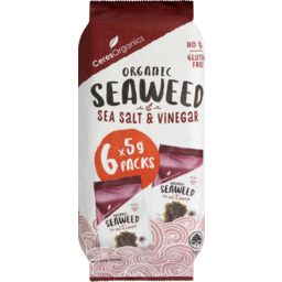 Photo of Ceres Organics Organic Seaweed Sea Salt & Vinegar 6 Pack 30g