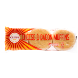 Photo of Cripps Muffins Cheese & Bacon 6 Pack