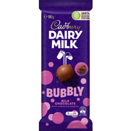 Photo of Cadbury Dairy Milk Bubbly Milk Chocolate Block 160g 160g