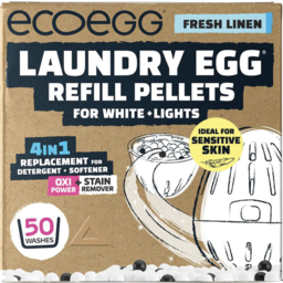 Photo of ecoegg Laundry Egg Refill Pellets for White + Lights - Fresh Linen