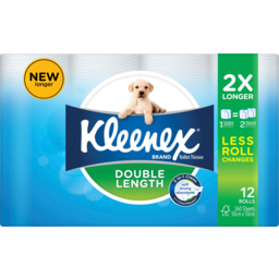 Photo of Kleenex Double Length White Toilet Tissue 12 Pack