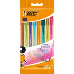 Photo of Bic Cristal Fashion Ballpoint Pens Assorted Colours 8 Pack