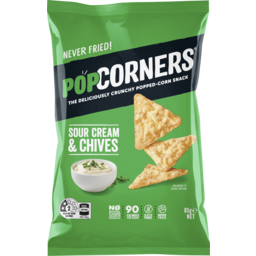 Photo of Popcorners Sour Cream & Chives Popped Corn Snack Bag Share Pack 85g