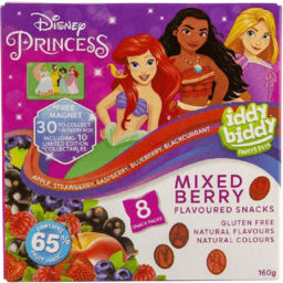 Photo of Iddy Biddy Flavoured Snacks Mixed Berry Disney Princess 8 Pack