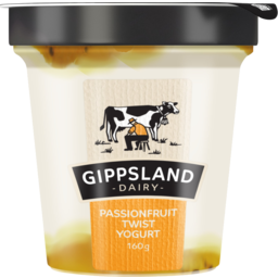Photo of Gippsland Dairy Passionfruit Twist Yogurt 160g