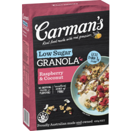Photo of Carman's Low Sugar Granola Raspberry & Coconut 450g 450g